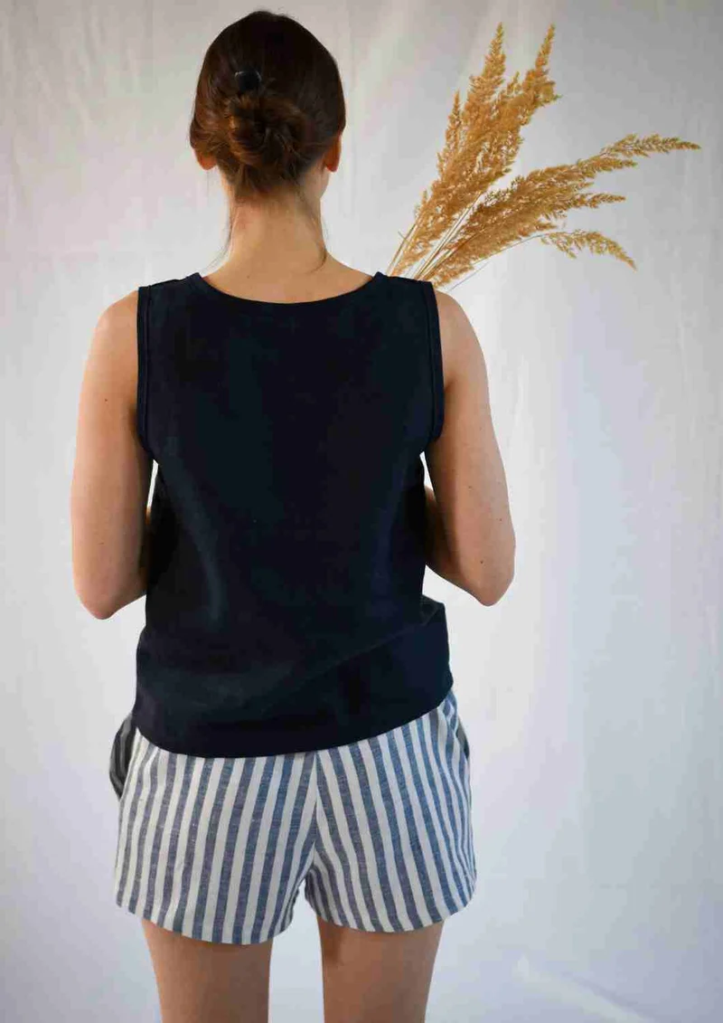 Leinen Shorts für Damen "Sanddorn"