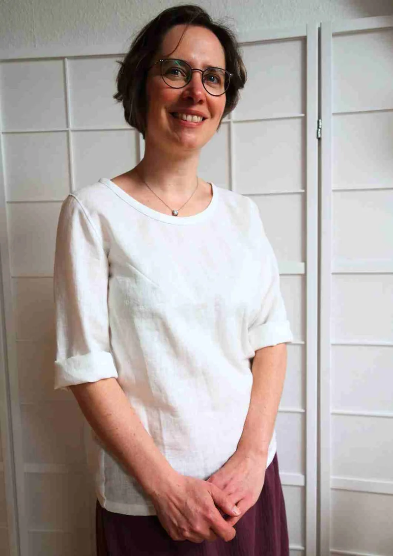 Leinenbluse "Majoran" mit langen Ärmeln, für Damen