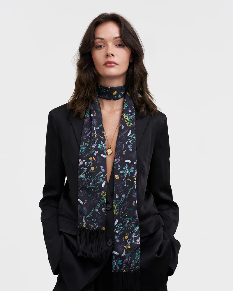 Wilderness Fringed Skinny Scarf