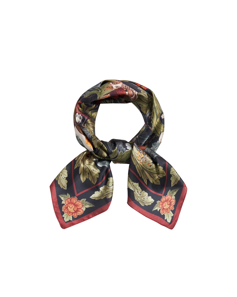 Woodland Solstice Square Scarf in Green
