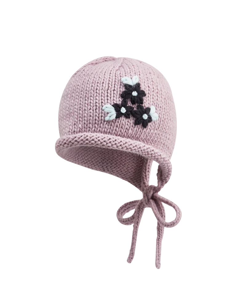 Forget-Me-Not Knitted Lilac Bonnet