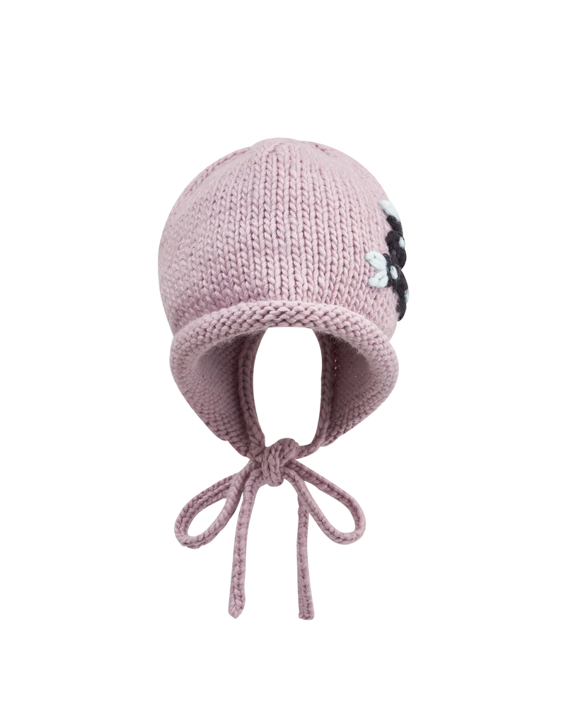 Forget-Me-Not Knitted Lilac Bonnet