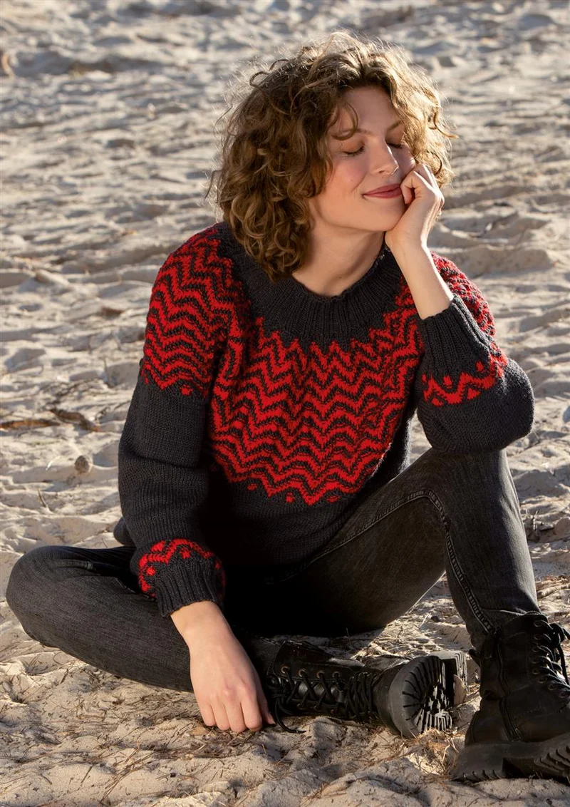 Pullover Rosso Grafito