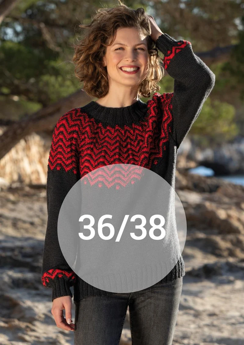 Pullover Rosso Grafito
