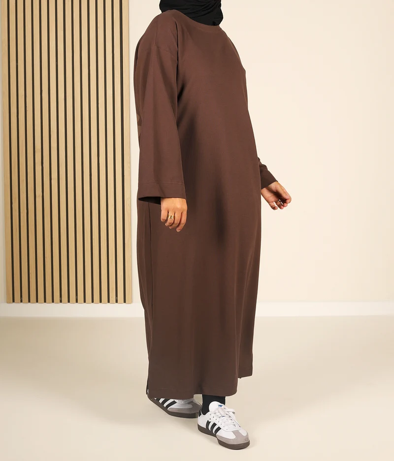 Kurzes Baumwollkleid Hayfa - Braun