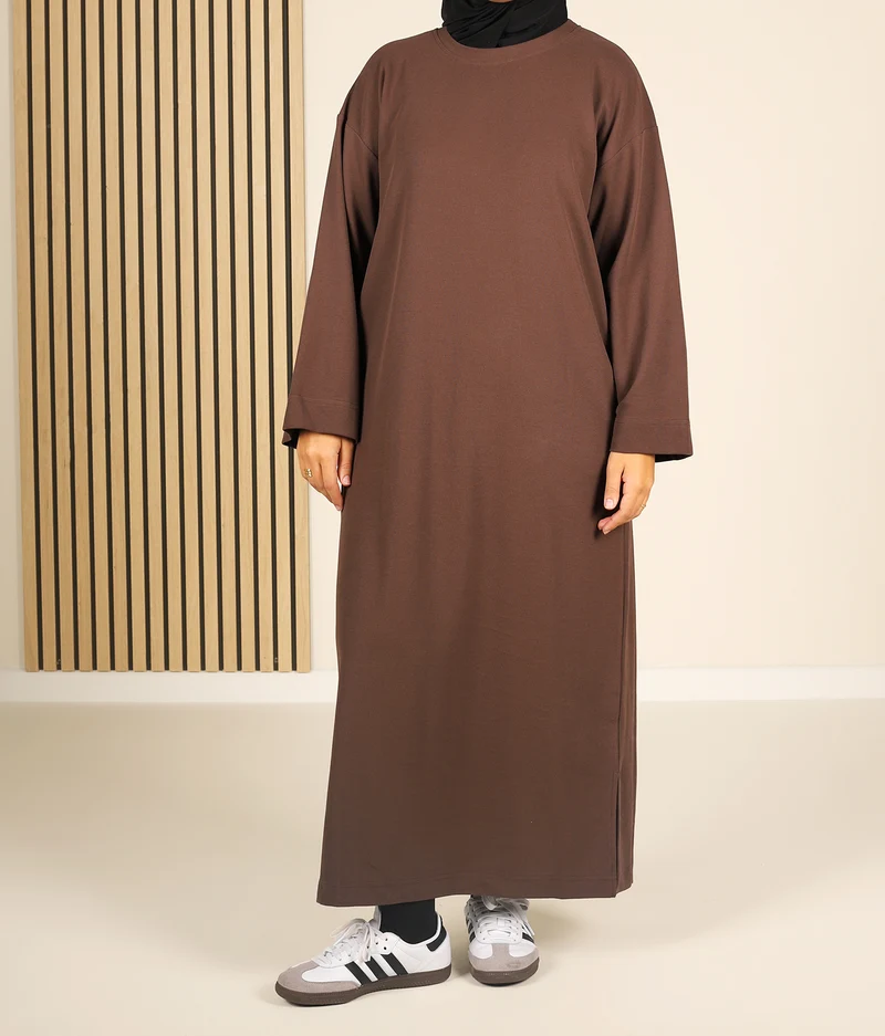 Kurzes Baumwollkleid Hayfa - Braun