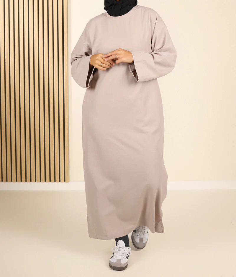 Kurzes Baumwollkleid Hayfa - Creme