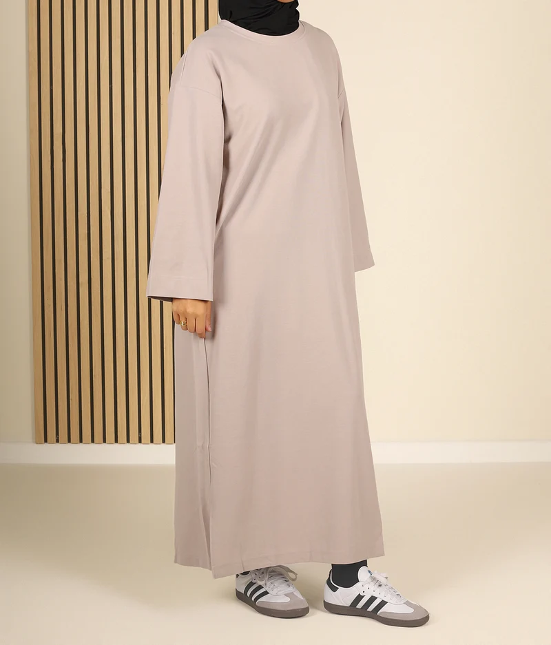 Kurzes Baumwollkleid Hayfa - Creme