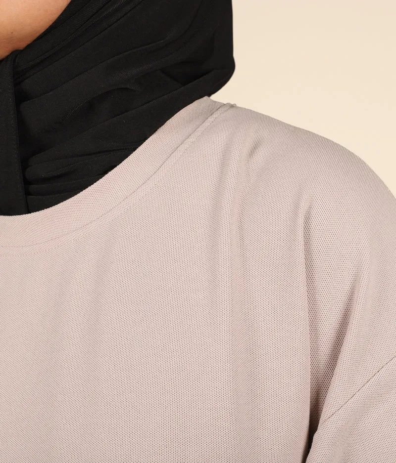Kurzes Baumwollkleid Hayfa - Creme