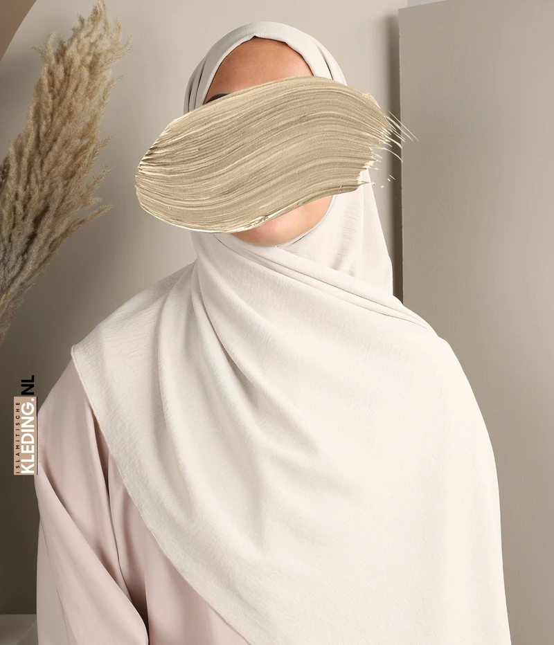 Noora Jaz Stretch-Schal – Creme