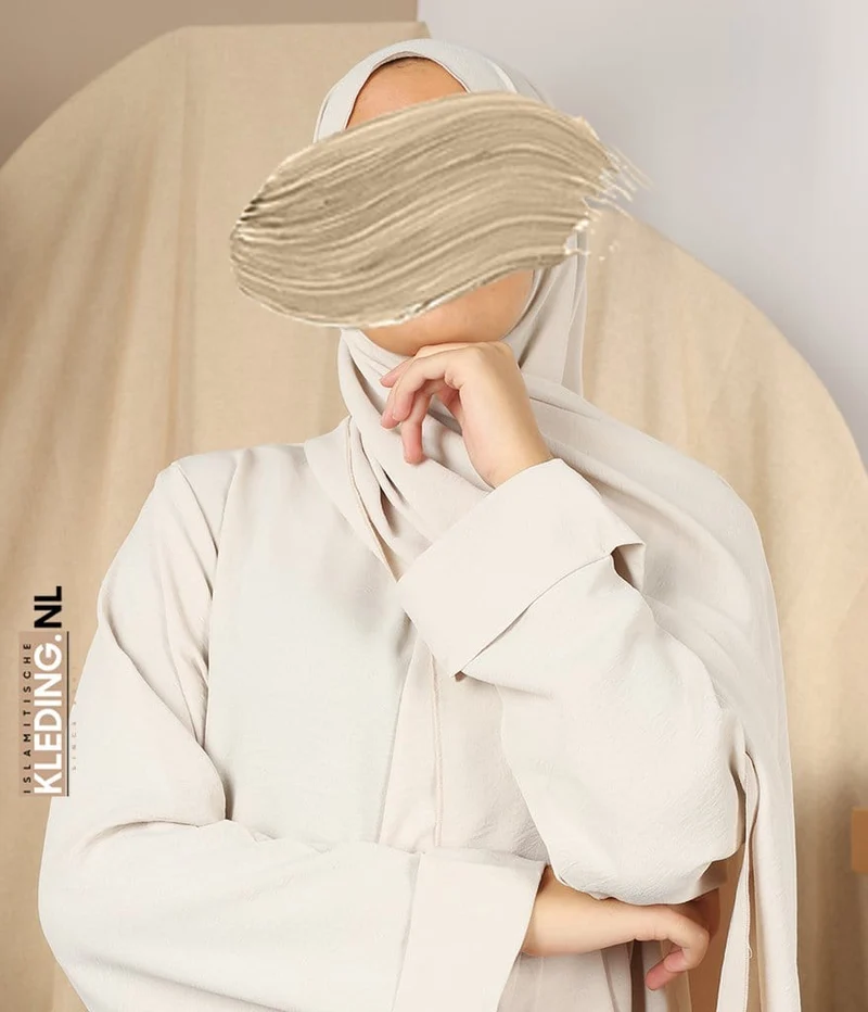 Noora Jaz Stretch-Schal – Creme