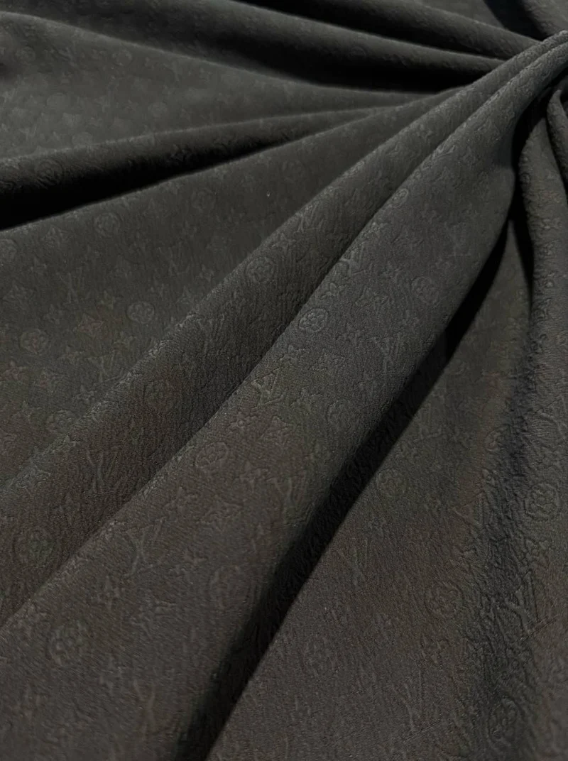 No. 1977 Seiden-Baumwoll Jacquard schwarz