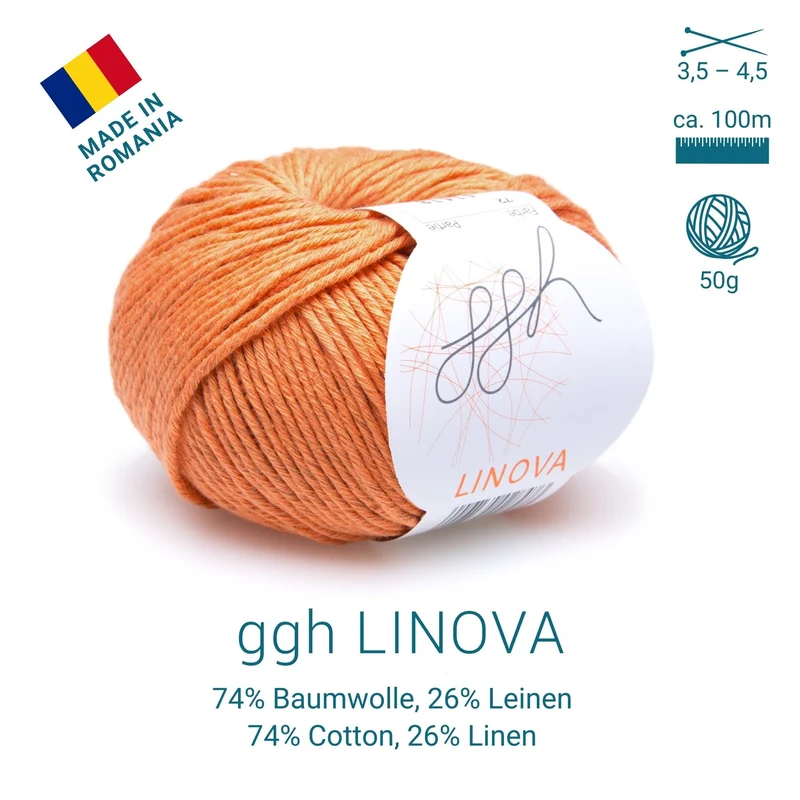 ggh Linova | 100% Baumwolle | 100m/50g | 072 - Mandarine