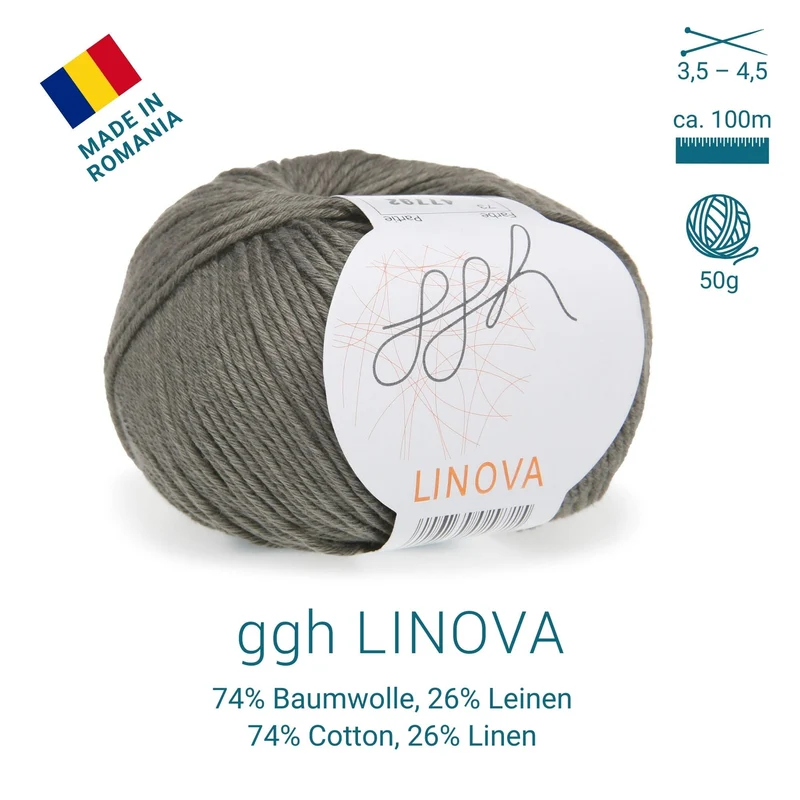 ggh Linova | 100% Baumwolle | 100m/50g | 073 - Khaki