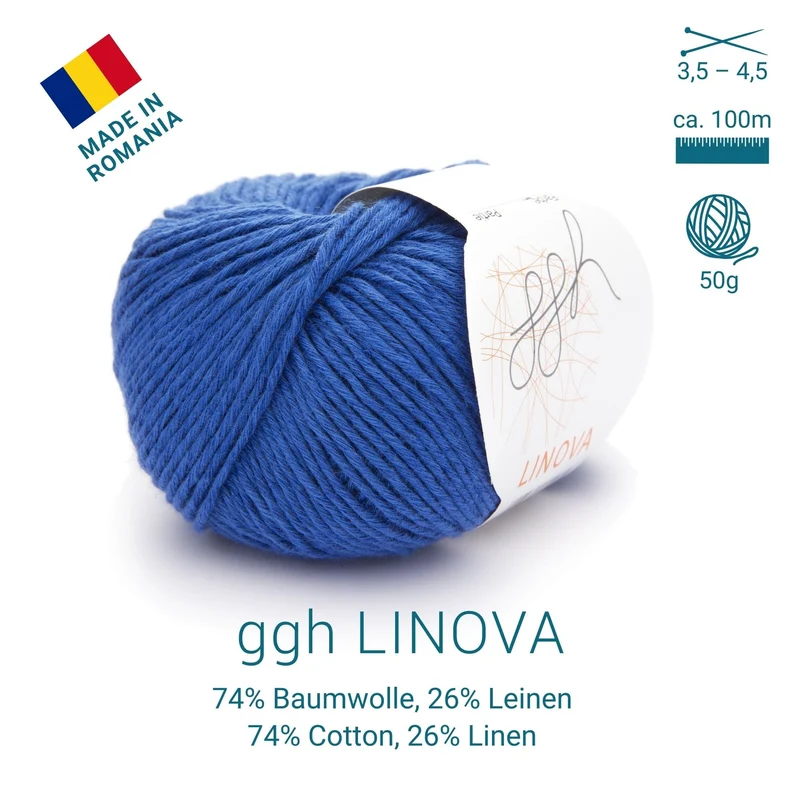 ggh Linova | 100% Baumwolle | 100m/50g | 039 - Mittelblau