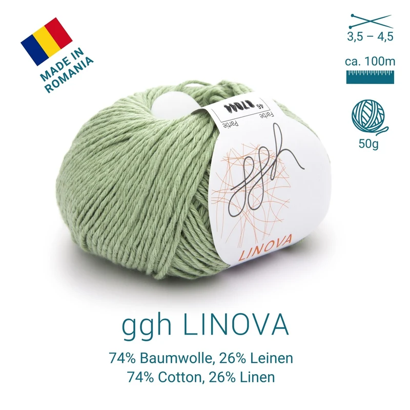 ggh Linova | 100% Baumwolle | 100m/50g | 046 - Lindgrün