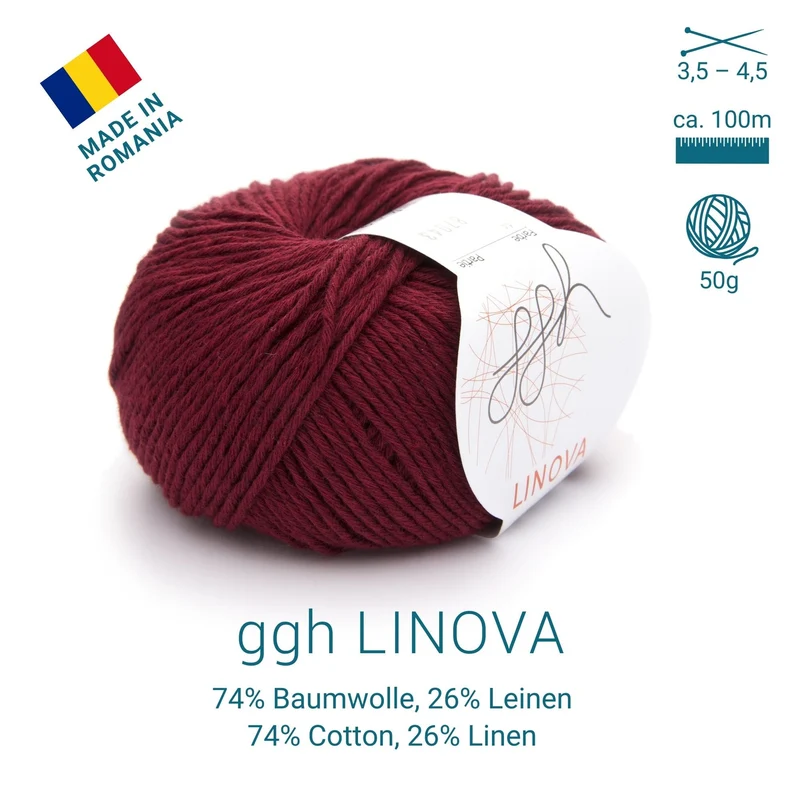 ggh Linova | 100% Baumwolle | 100m/50g | 044 - Ziegelrot