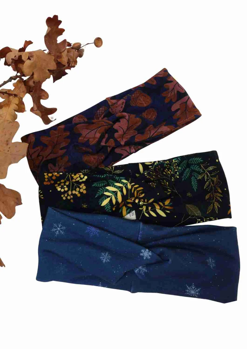 Stirnband "Herbstzeitlose" aus Jersey