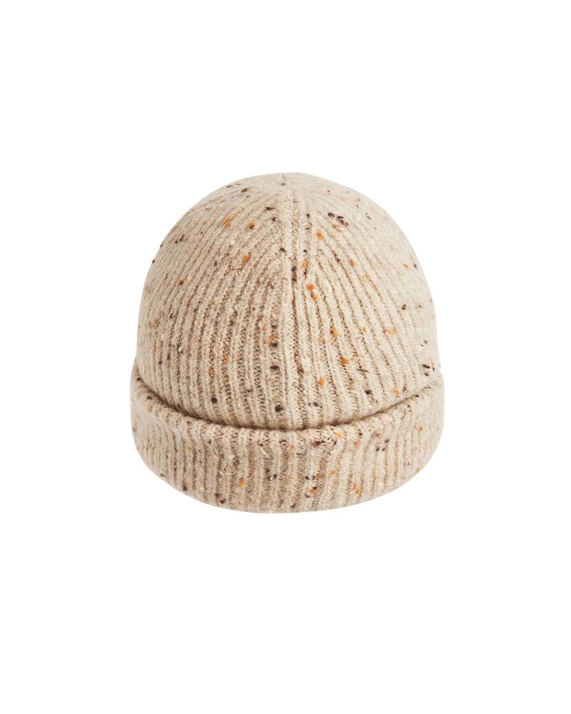 Knitted Beanie Hat in Taupe