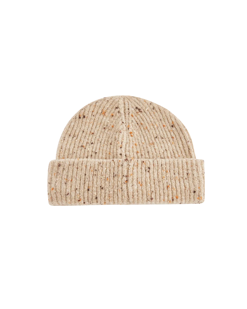 Knitted Beanie Hat in Taupe