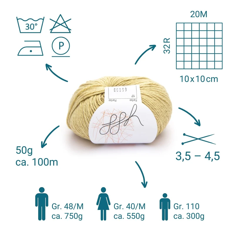 ggh Linova | 100% Baumwolle | 100m/50g | 017 - Honig