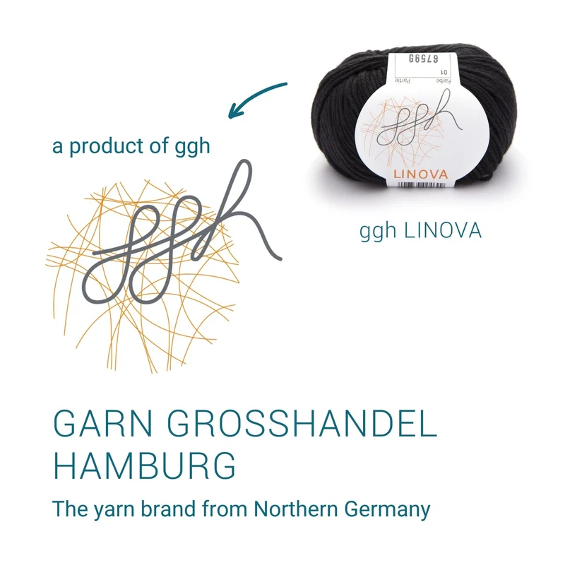 ggh Linova | 100% Baumwolle | 100m/50g | 001 - Schwarz