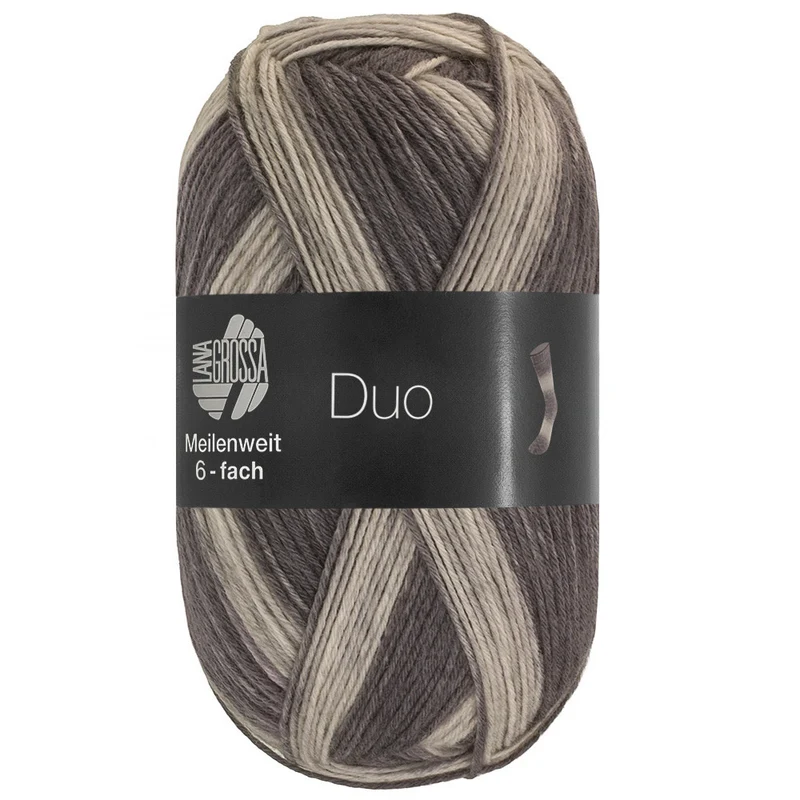 Lana Grossa Meilenweit 6-fach 150 Duo 9727 Dunkel-/Hellgrau