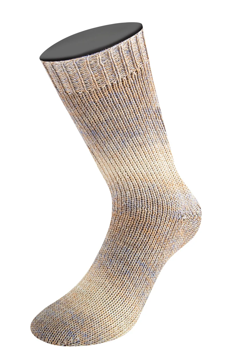 Lana Grossa Meilenweit 6-fach 150 Duo 9726 Graulila/Hellbeige