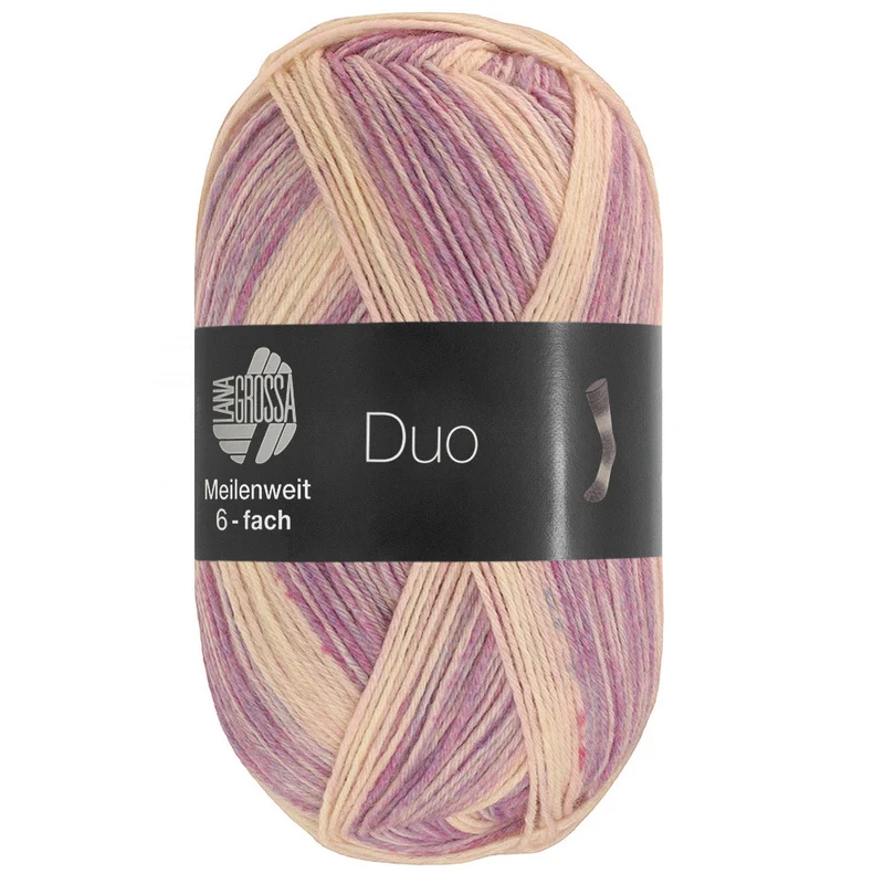 Lana Grossa Meilenweit 6-fach 150 Duo 9723 Flieder/Rosé