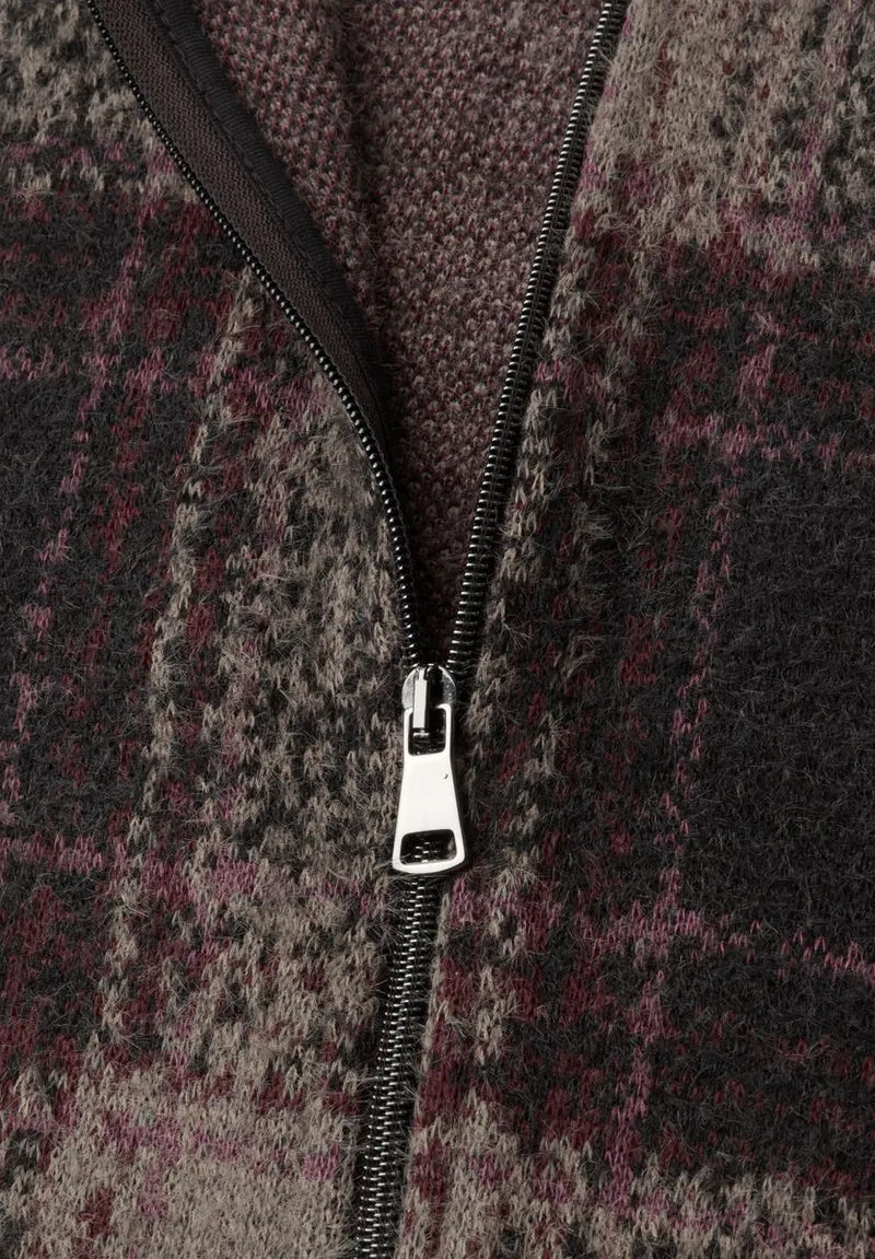 Langarm Blouson mit Karomuster