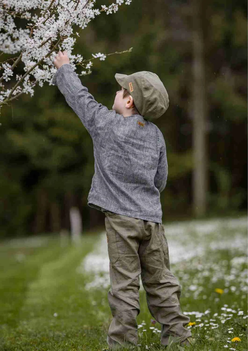 Leinenshirt für Kinder "Thymian", langarm