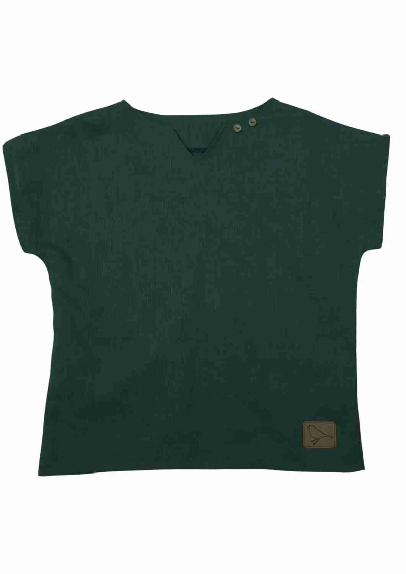 Leinenshirt für Kinder "Thymian", kurzarm