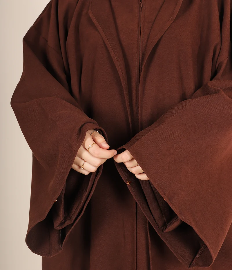 Offener Kimono ZAHRAA – Schokoladenbraun