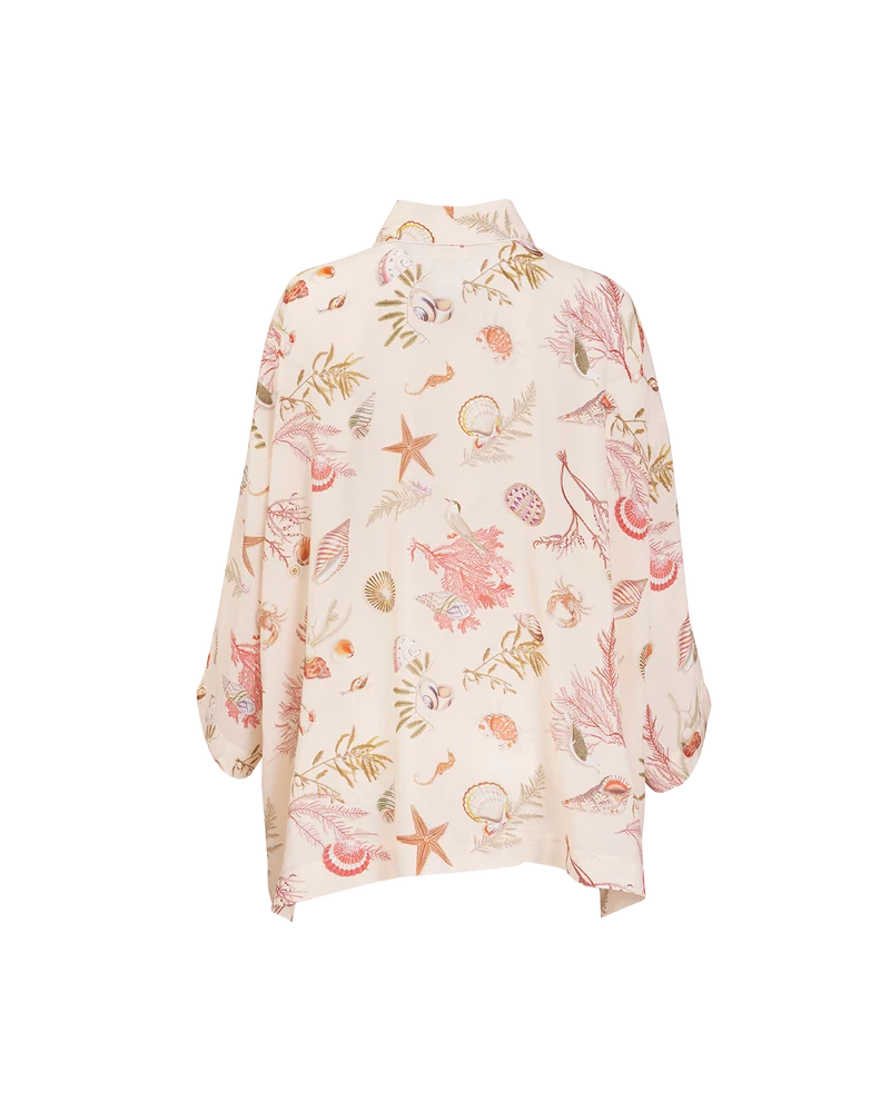 Whispering Sands Lotus Pink Short Kimono