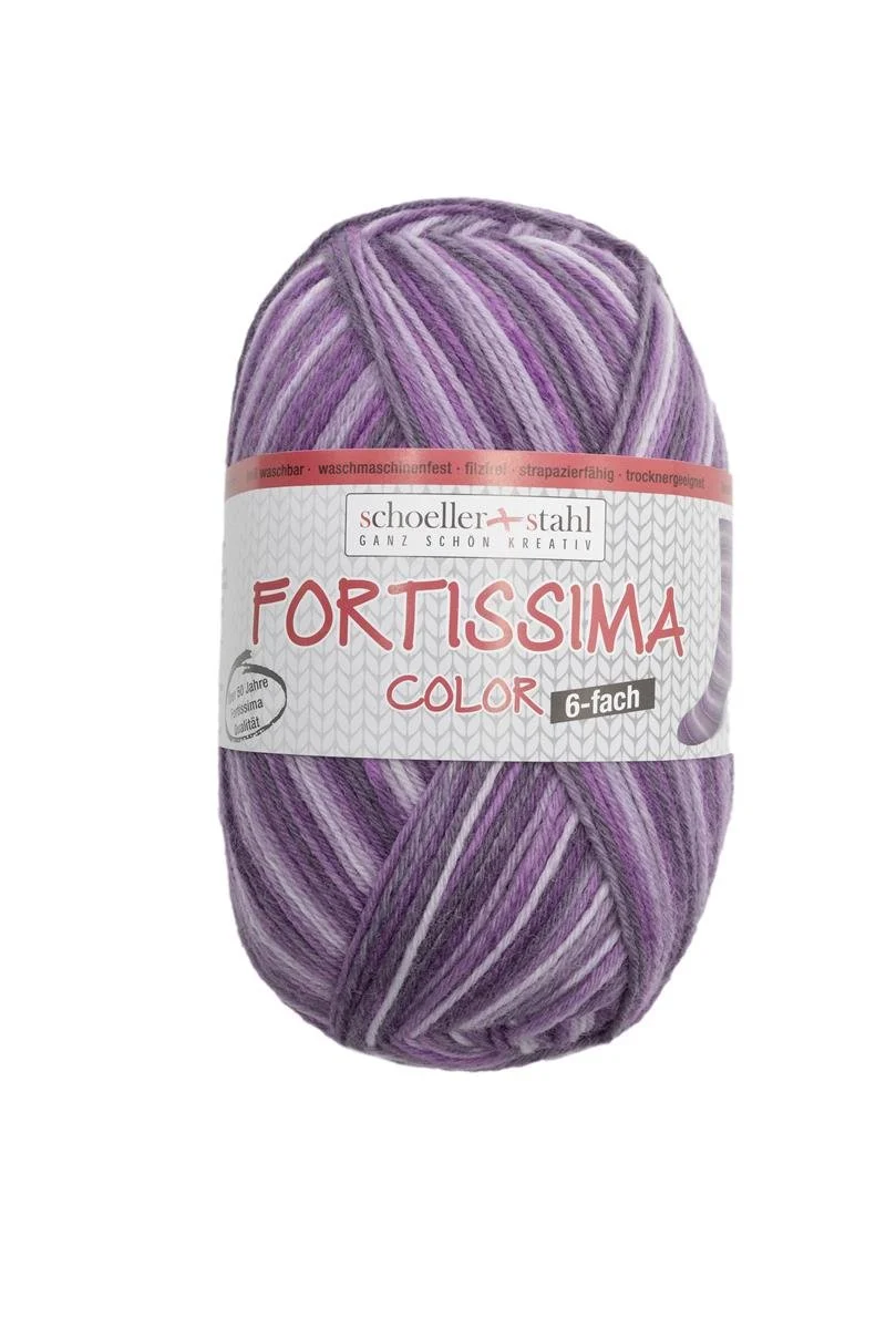 Fortissima 6-fach bunte Sockenwolle 150g | Farbe 472 - AMETHYST