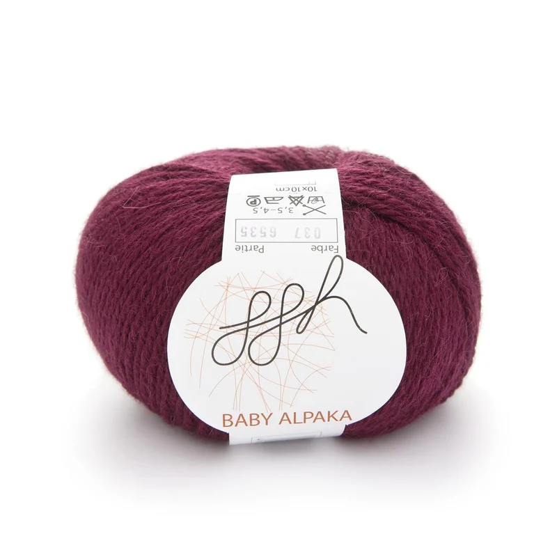 ggh Baby Alpaka Farbe | 100% Baby Alpaka Wolle | 100m/50g | 037 - Granatrot