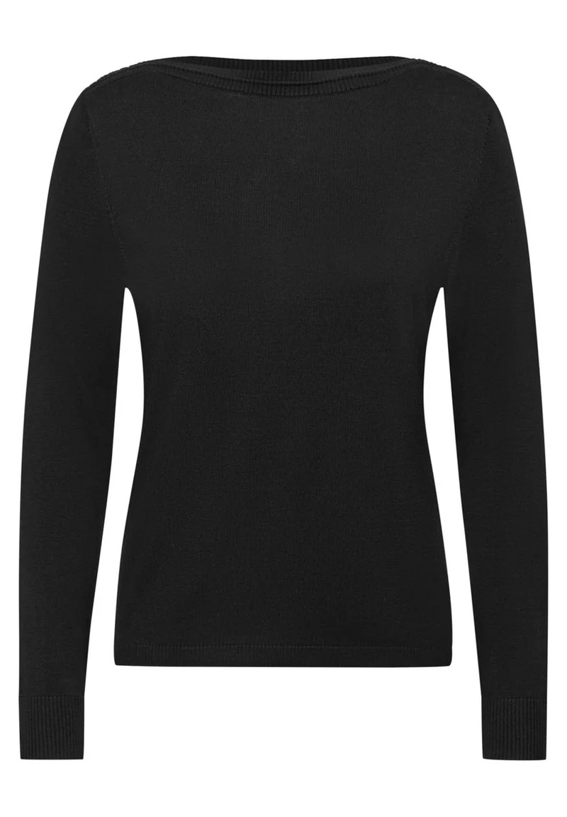 Basic Pullover mit U-Boot-Ausschnitt