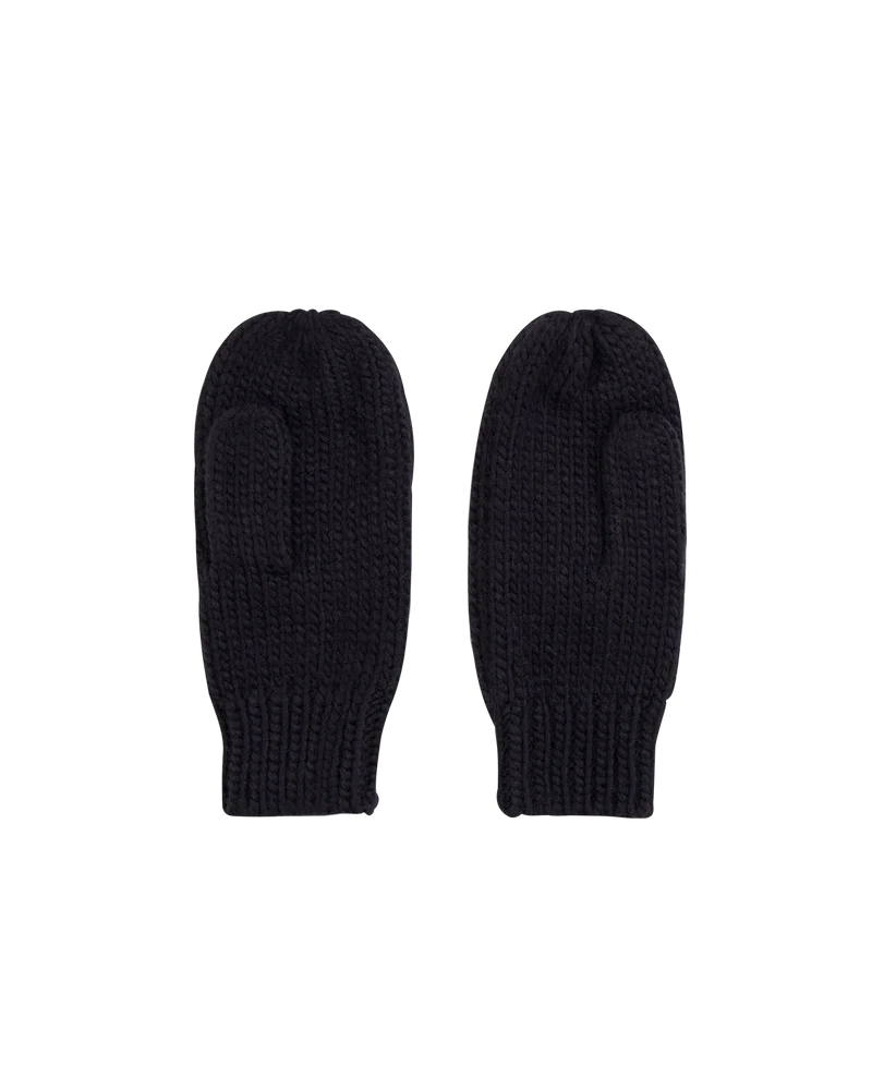 Forget-Me-Not Knitted Navy Mittens