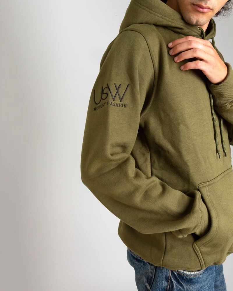 Bete für Palästina Kapuzenpullover – Oliv