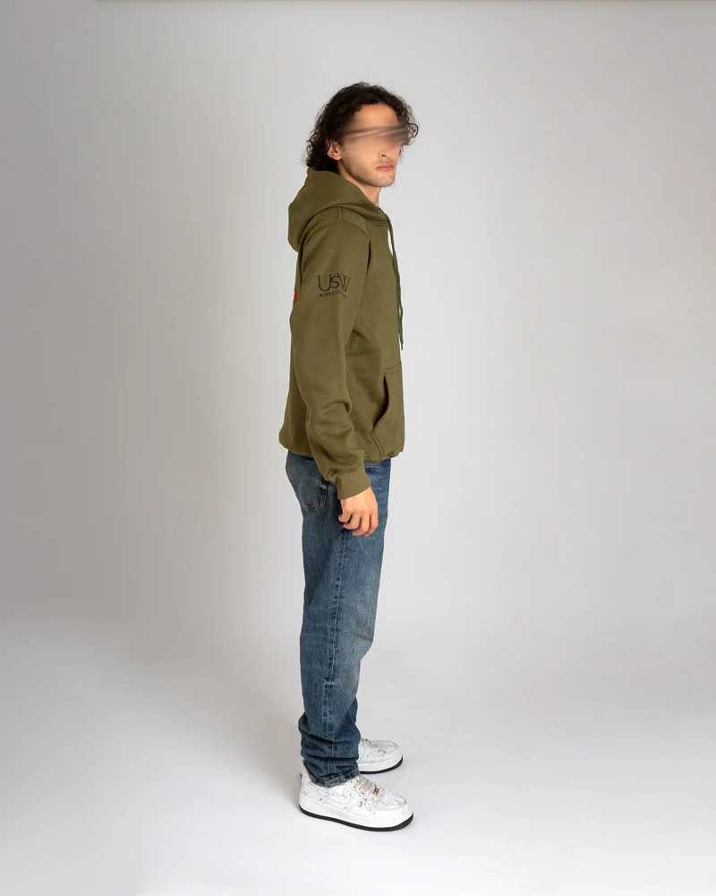 Bete für Palästina Kapuzenpullover – Oliv