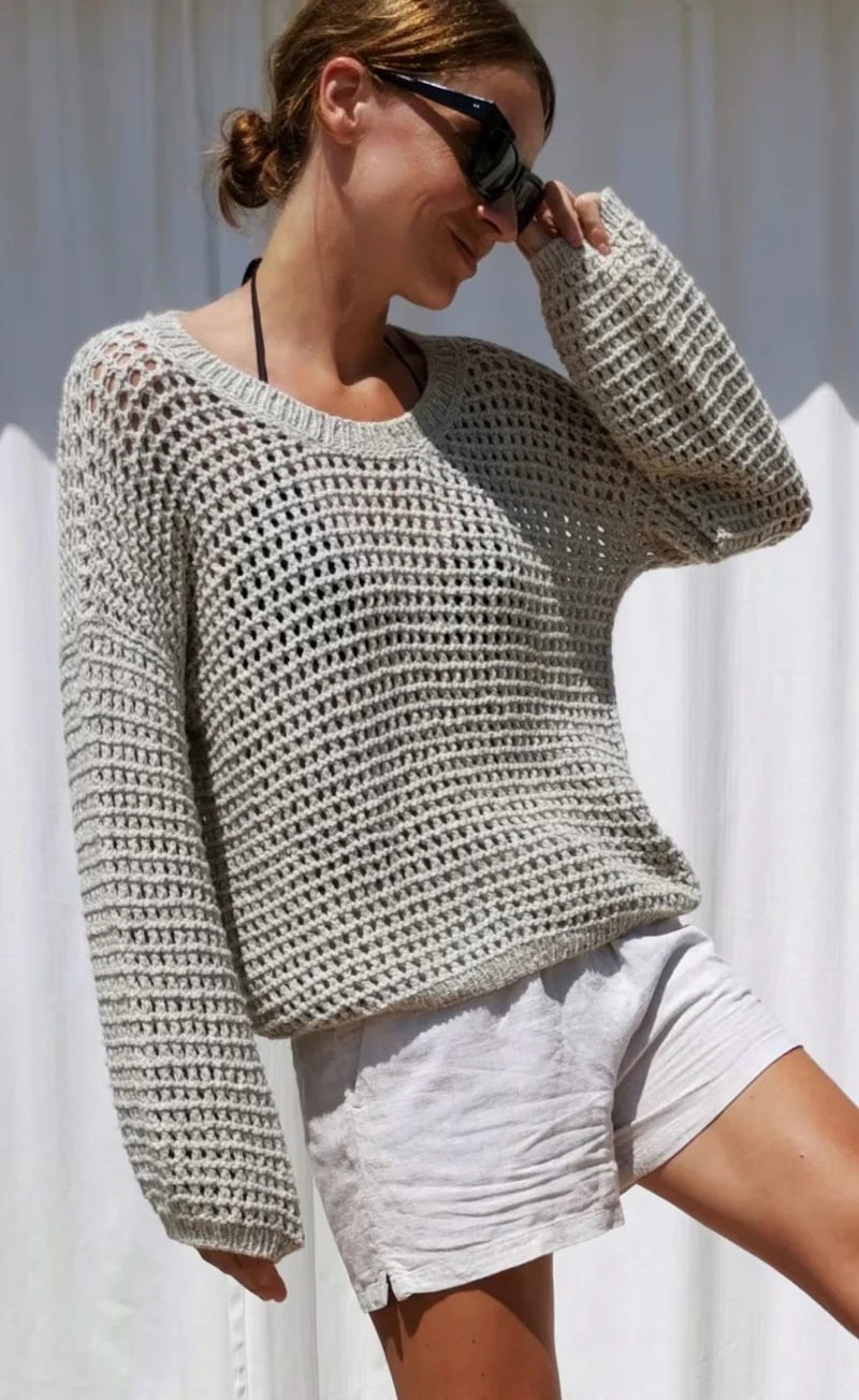 Mesh Sweater - VEGAN CASHMERE - Strickpaket