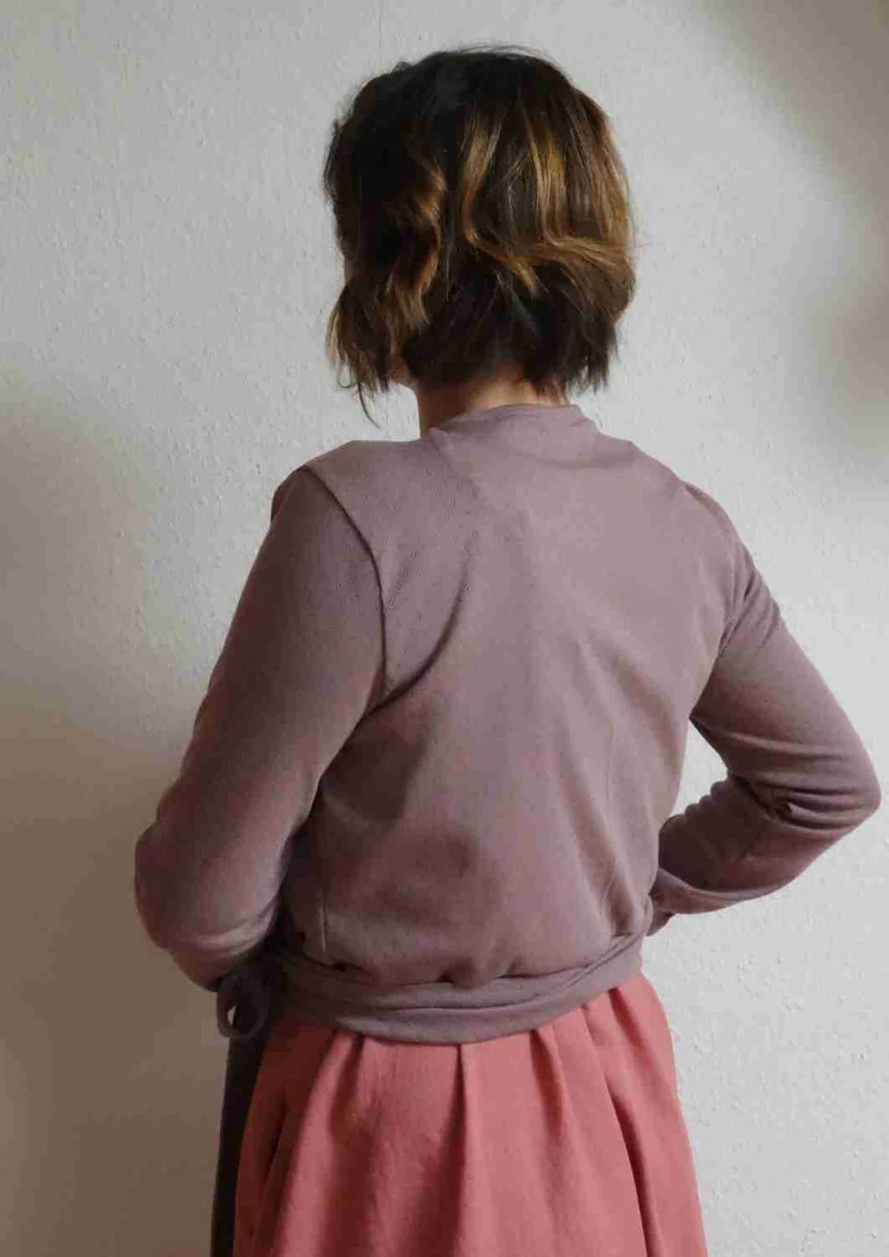 Wickelbluse "Melisse" mit schmalen Ärmeln