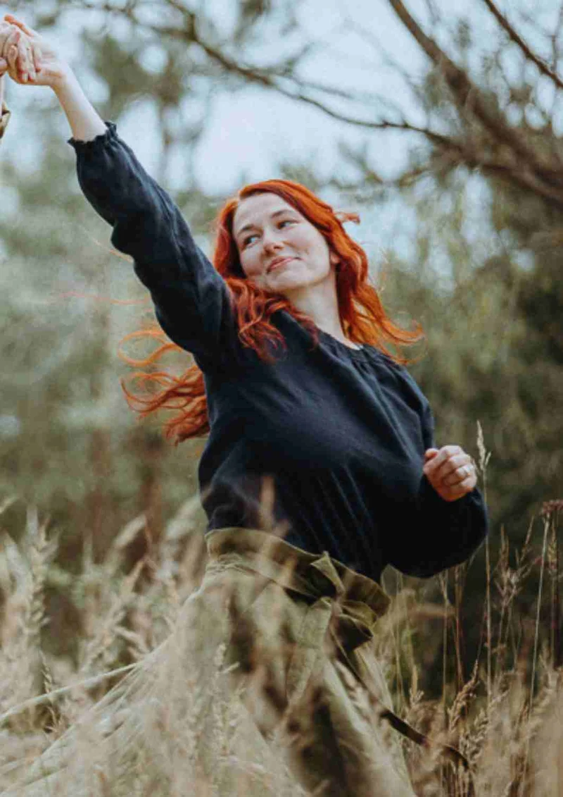 Leinenbluse "Kamille" für Damen