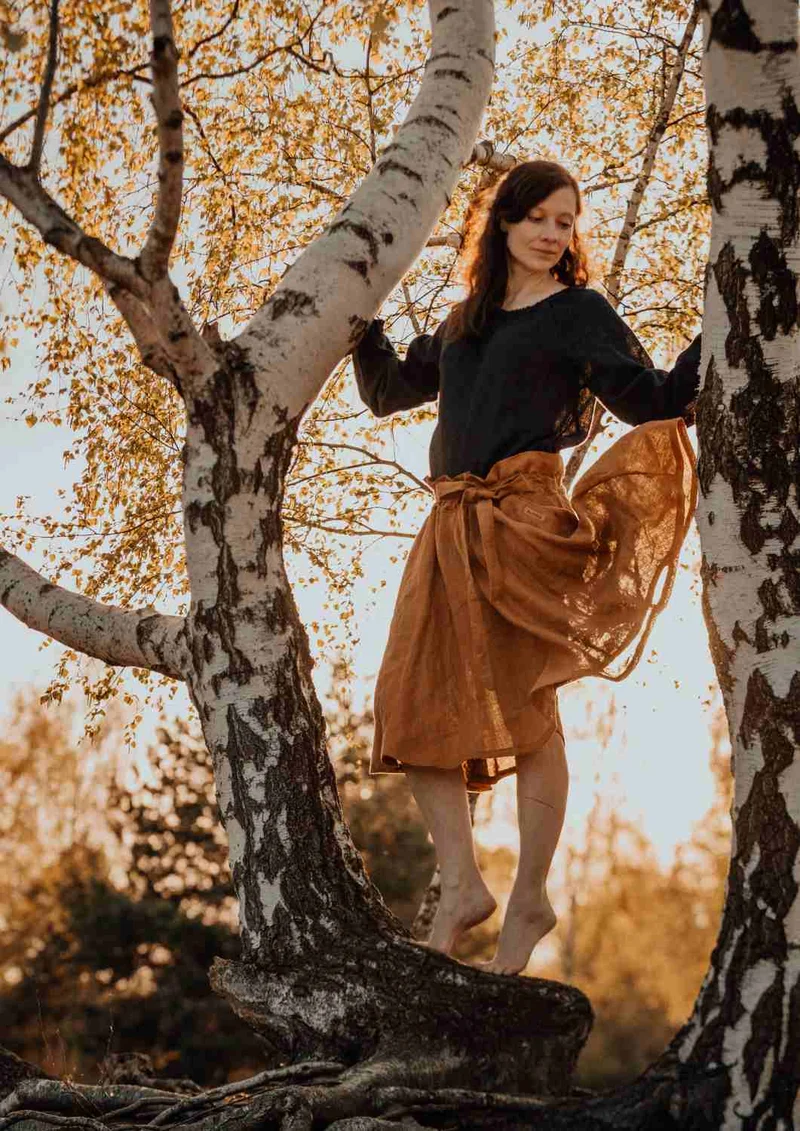 Leinenbluse "Kamille" für Damen