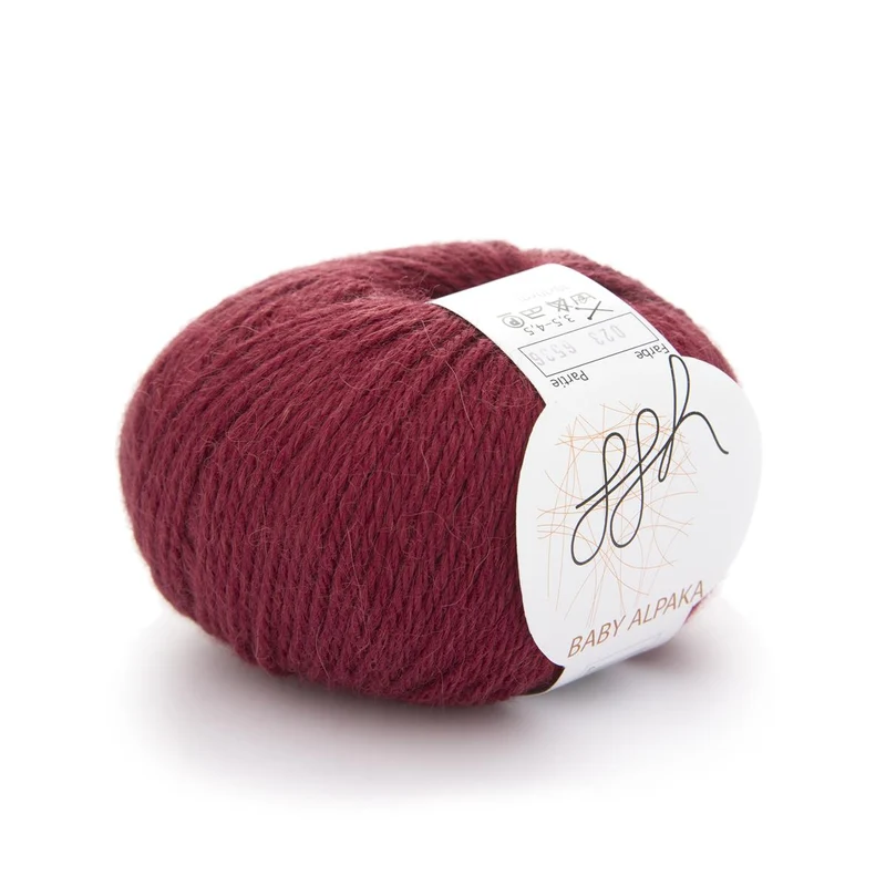 ggh Baby Alpaka Farbe | 100% Baby Alpaka Wolle | 100m/50g | 023 - Tibeterrot