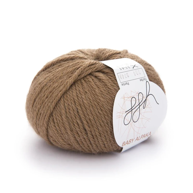ggh Baby Alpaka natur | 100% Baby Alpaka Wolle | 100m/50g | 004 - Tabakbraun
