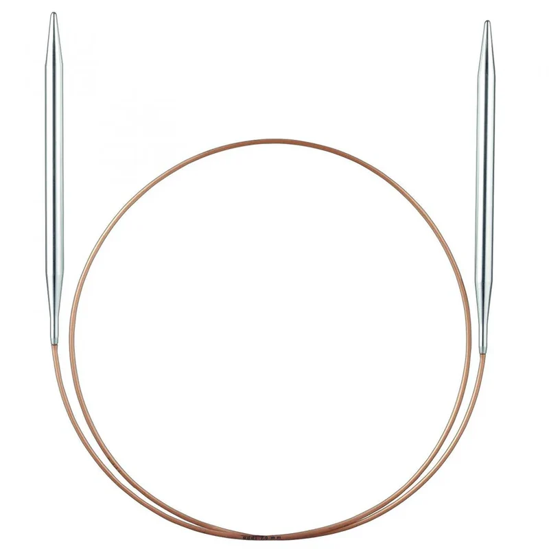 addiClassic Rundstricknadeln mit Messingspitze und Goldseil (9mm - 40cm)