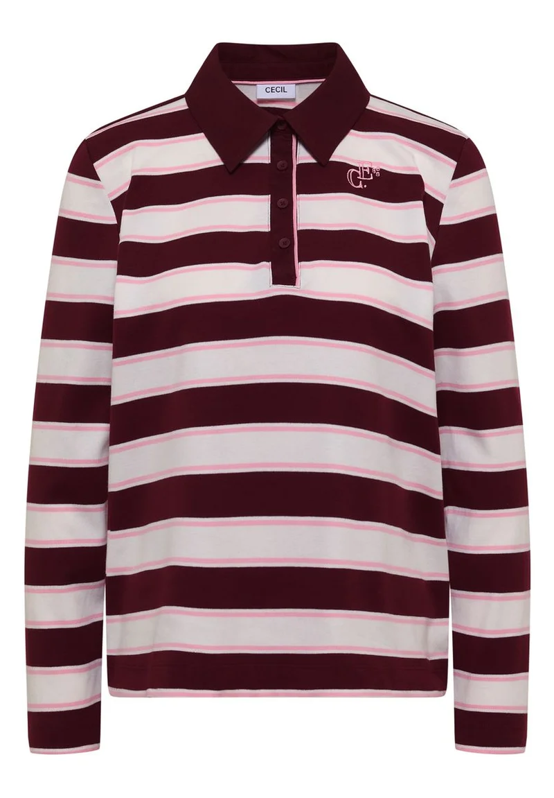 Langarm Poloshirt mit Knöpfen