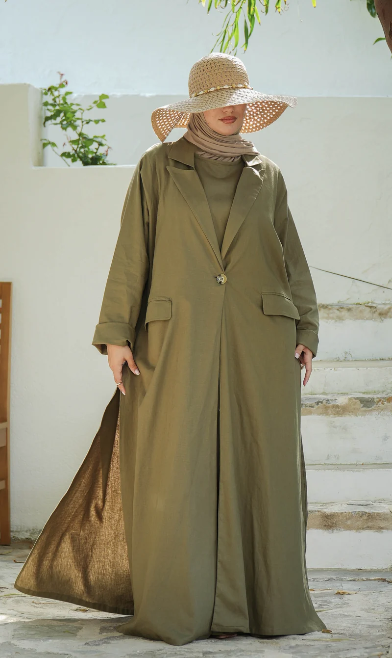Leinen-Abaya-Awdal-Set – OLIVETTE
