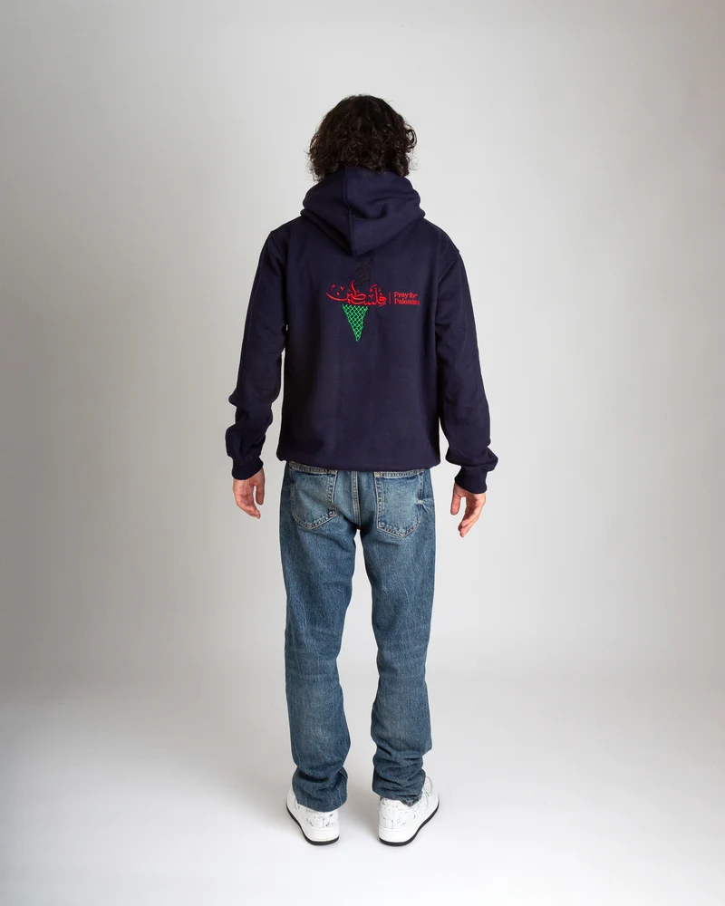 Pray for Palestine Kapuzenpullover HERREN - Marine